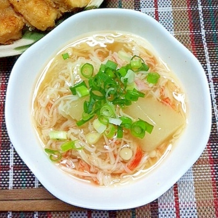 ホッとする♪大根とカニカマの白だし煮☆